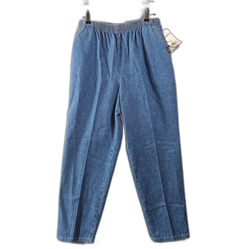 VTG K-Mart Deadstock Chic Jeans Pull On Church Lady Jeans Blue 16P 100% Cotton